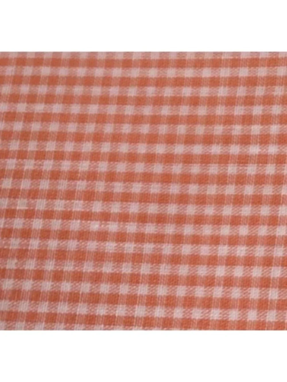 Orange Gingham Cotton Fabric 26 x 39